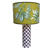 Load image into Gallery viewer, Lampenvoet lila/wit geblokt