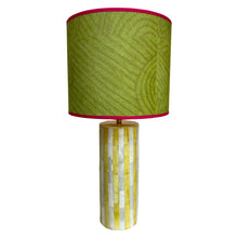 Load image into Gallery viewer, Lampenvoet wit/geel gestreept