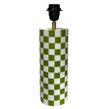 Load image into Gallery viewer, Lampenvoet groen/wit geblokt