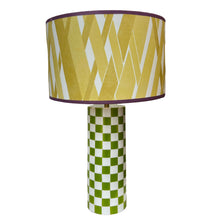 Load image into Gallery viewer, Lampenvoet groen/wit geblokt