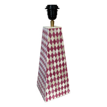 Load image into Gallery viewer, Lampenvoet roze/wit geruit