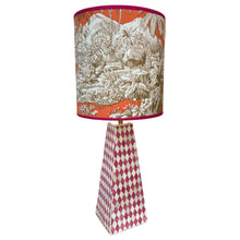 Load image into Gallery viewer, Lampenvoet roze/wit geruit