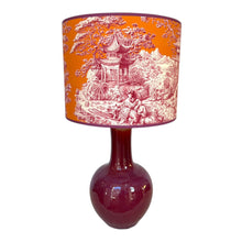 Afbeelding in Gallery-weergave laden, Lampenvoet bordeaux rood paars vaas hals