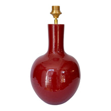 Load image into Gallery viewer, Lampenvoet bordeaux rood vaas hals