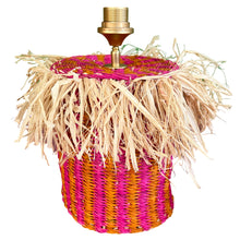 Afbeelding in Gallery-weergave laden, Rieten mandje roze oranje franje SL x ZaareFolks