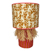 Load image into Gallery viewer, Rieten mandje roze oranje franje SL x ZaareFolks