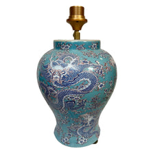 Afbeelding in Gallery-weergave laden, Lampenvoet blauwe draak