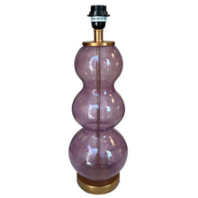 Afbeelding in Gallery-weergave laden, Lampenvoet glas lila bubbel