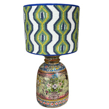 Afbeelding in Gallery-weergave laden, Lampenkap Corredoura blauw - Evo Fabrics Ø35cm