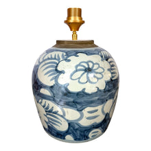 Load image into Gallery viewer, Lampenvoet blauw bloemen