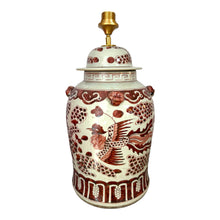 Load image into Gallery viewer, Lampenvoet Chinees roodbruin Phoenix