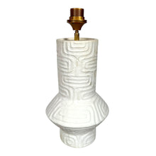 Afbeelding in Gallery-weergave laden, Lampenvoet aardewerk wit structuur