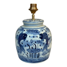 Load image into Gallery viewer, Lampenvoet gemberpot rond vissen