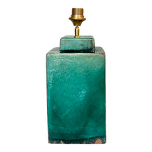 Afbeelding in Gallery-weergave laden, Lampenvoet vierkant gember turquoise