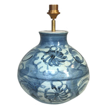 Afbeelding in Gallery-weergave laden, Lampenvoet gemberpot blauw oud