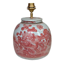Load image into Gallery viewer, Lampenvoet gemberpot vogels rood