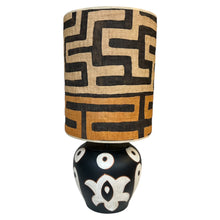 Afbeelding in Gallery-weergave laden, Lampenvoet Afrikaanse pot zwart/wit/bruin