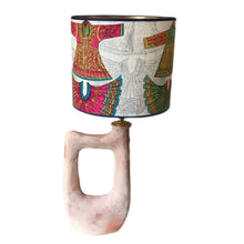 Load image into Gallery viewer, Lampshade Gaya - Pierre Frey Ø 30 cm blue trim