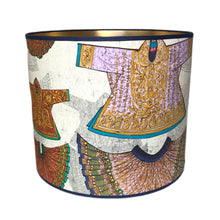 Load image into Gallery viewer, Lampshade Gaya - Pierre Frey Ø 30 cm blue trim