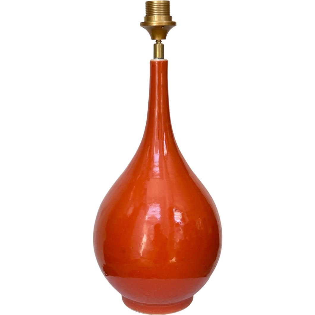 Lampenvoet oranje slanke hals