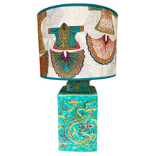 Load image into Gallery viewer, Lampenvoet vierkante gember draak turquoise
