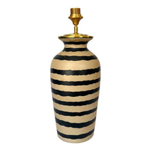 Afbeelding in Gallery-weergave laden, Lampenvoet beige zwart gestreept
