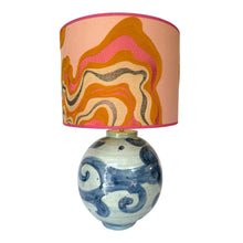 Load image into Gallery viewer, Lampenvoet blauw/witte bol
