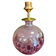 Load image into Gallery viewer, Lampenvoet glas lila rond
