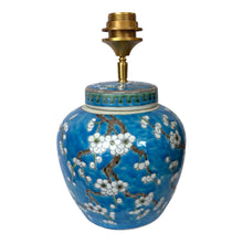 Afbeelding in Gallery-weergave laden, Lampenvoet blauwe bloem
