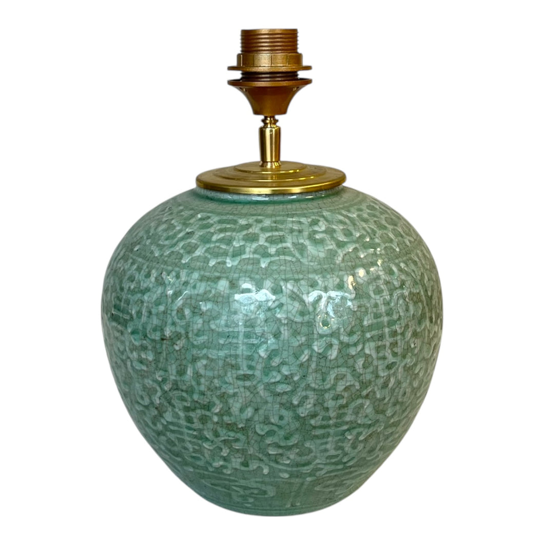 Lampenvoet mintgroen Chinese pot rond