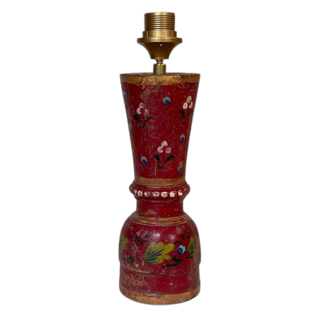 Lampenvoet Indiase kandelaar rood