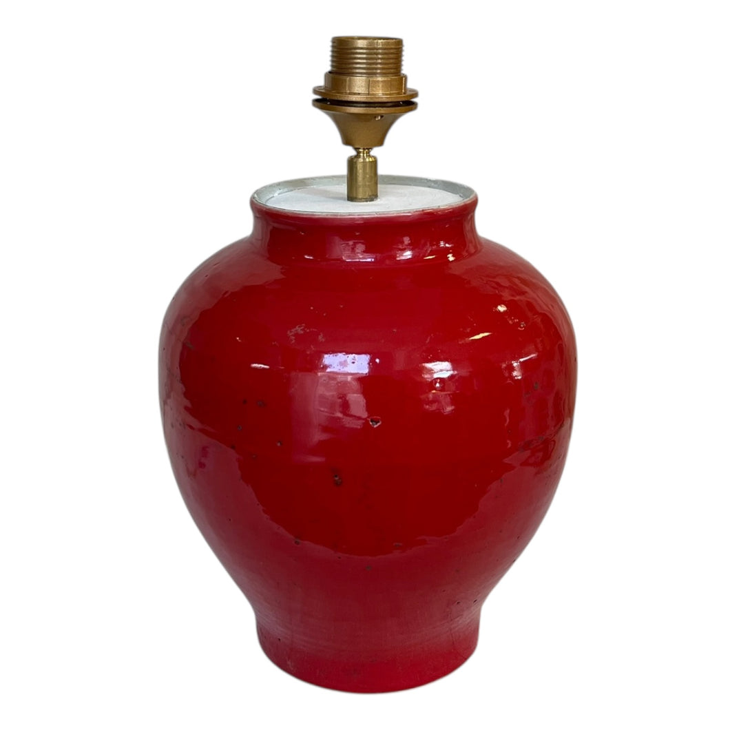 Lampenvoet vaas helder rood