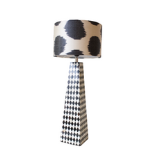 Load image into Gallery viewer, Lampshade black dots ikat Ø 25 cm
