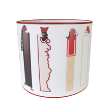 Load image into Gallery viewer, Lampshade Beau Monde - Pierre Frey Ø 40 cm red trim
