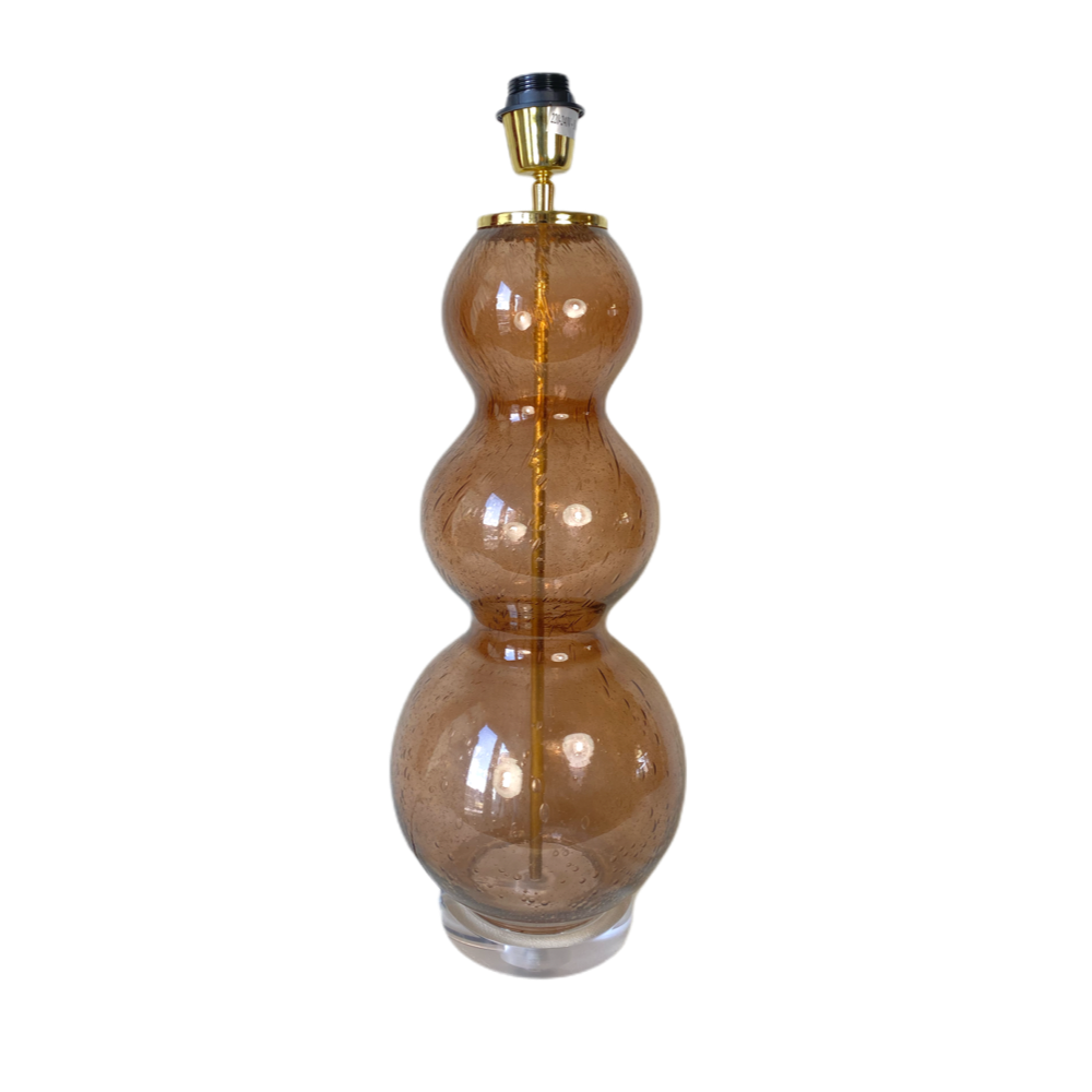 Lamp base glass brown